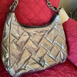 Silver Metallic Kurt Geiger Handbag Purse EUC